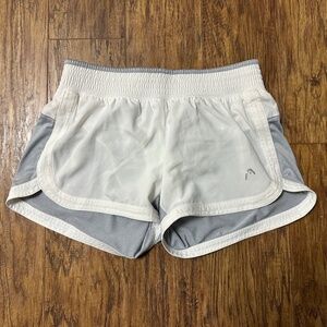 HEAD Women's Shorts Grey & White w/ Liner Size Small